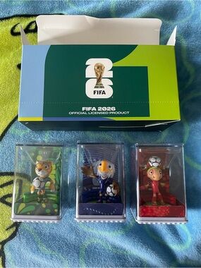 FIFA 2026 Official Mascot Figurine Set - Green/Blue/Red Accents
